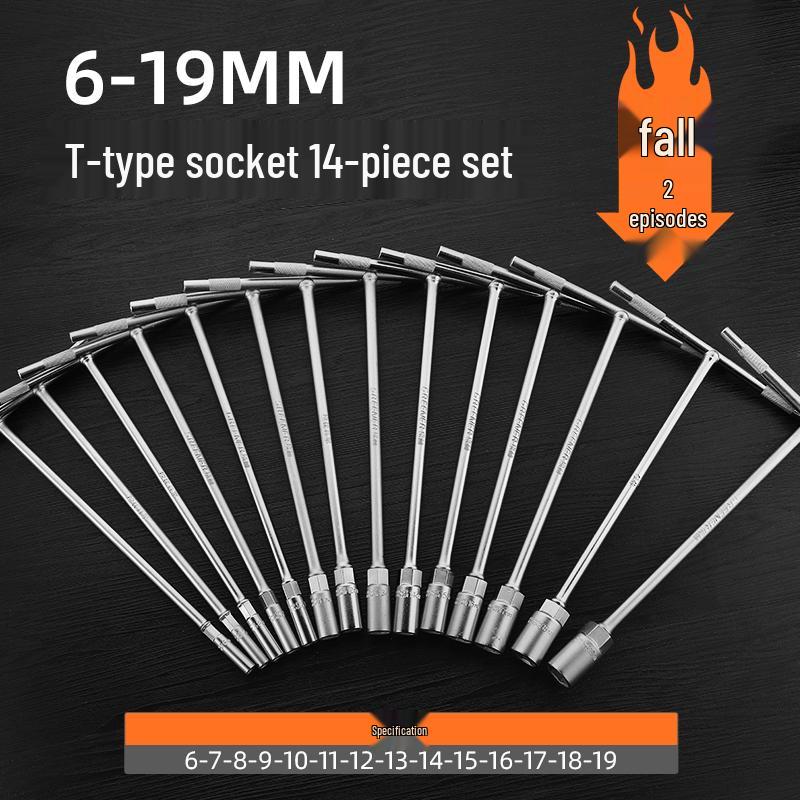 Klíč T-bar s šestihrannou hlavou Green Forest 6-19 mm pro opravy automobilů a motocyklů