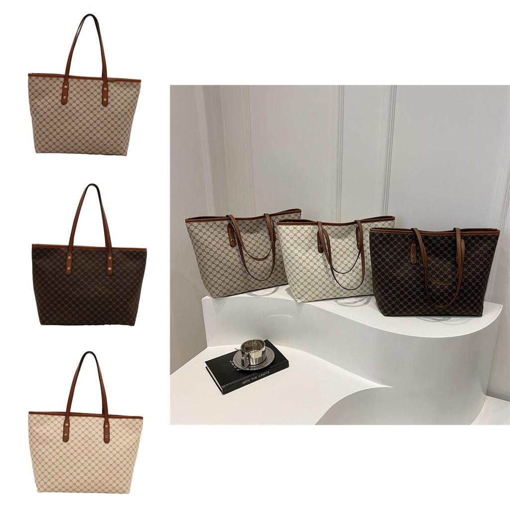 Fashionable Vintage Plaid Tote Bag For Women Stylish Large Capacity Shoulder Bag