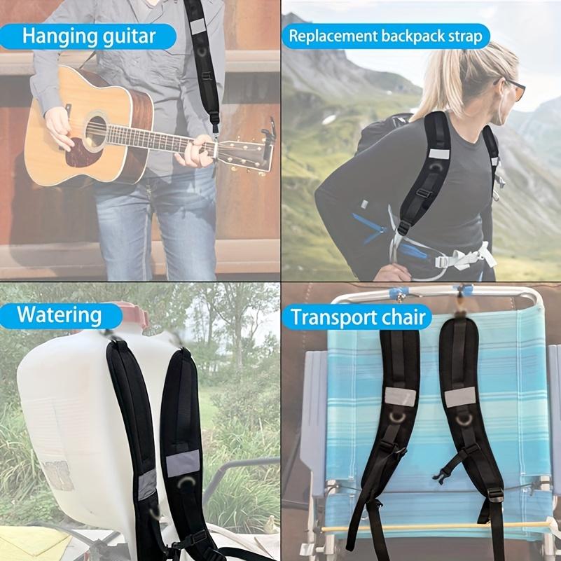 Adjustable Padded Shoulder Straps, heavy-duty replacement set. Ergonomic cushion design, perfect fit for most backpacks