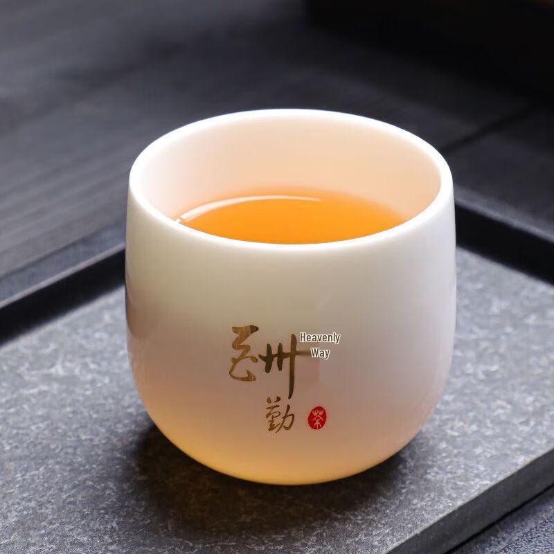 White Porcelain Mutton Fat Jade Tea Cups