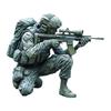 Rifle Soldier Figurine Realistic Green Soldier Statue Sculpture Metal Model Toy Home