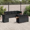 VidaXL Garden Lounge Set with Cushions 8 Pcs, Patio Sofas, Patio Furniture Set, Outdoor Furniture, Black 3227000