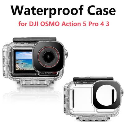 Waterproof Case for DJI OSMO Action 5 Pro Underwater Dive Housing for DJI Action 4 3 Protective Diving Cover Mount Accessories