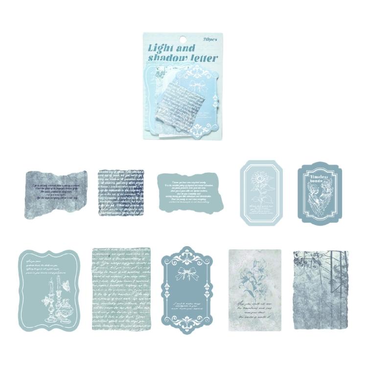 20 fournitures de loisirs créatifs en papier résistant à la décoloration, avec autocollants au design rétro, pour le scrapbooking et les projets de journal créatif