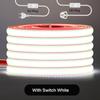 Hohe Helligkeit 220V 230V COB Streifen Wasserdicht Mit/Ohne Schalter Stecker 288 LEDs/M Weiß Natur Warm Flexibles Band LED Licht Heimdekoration