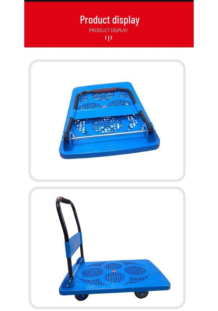 Folding Portable Dolly: Small Plastic Hand Truck for Household Use