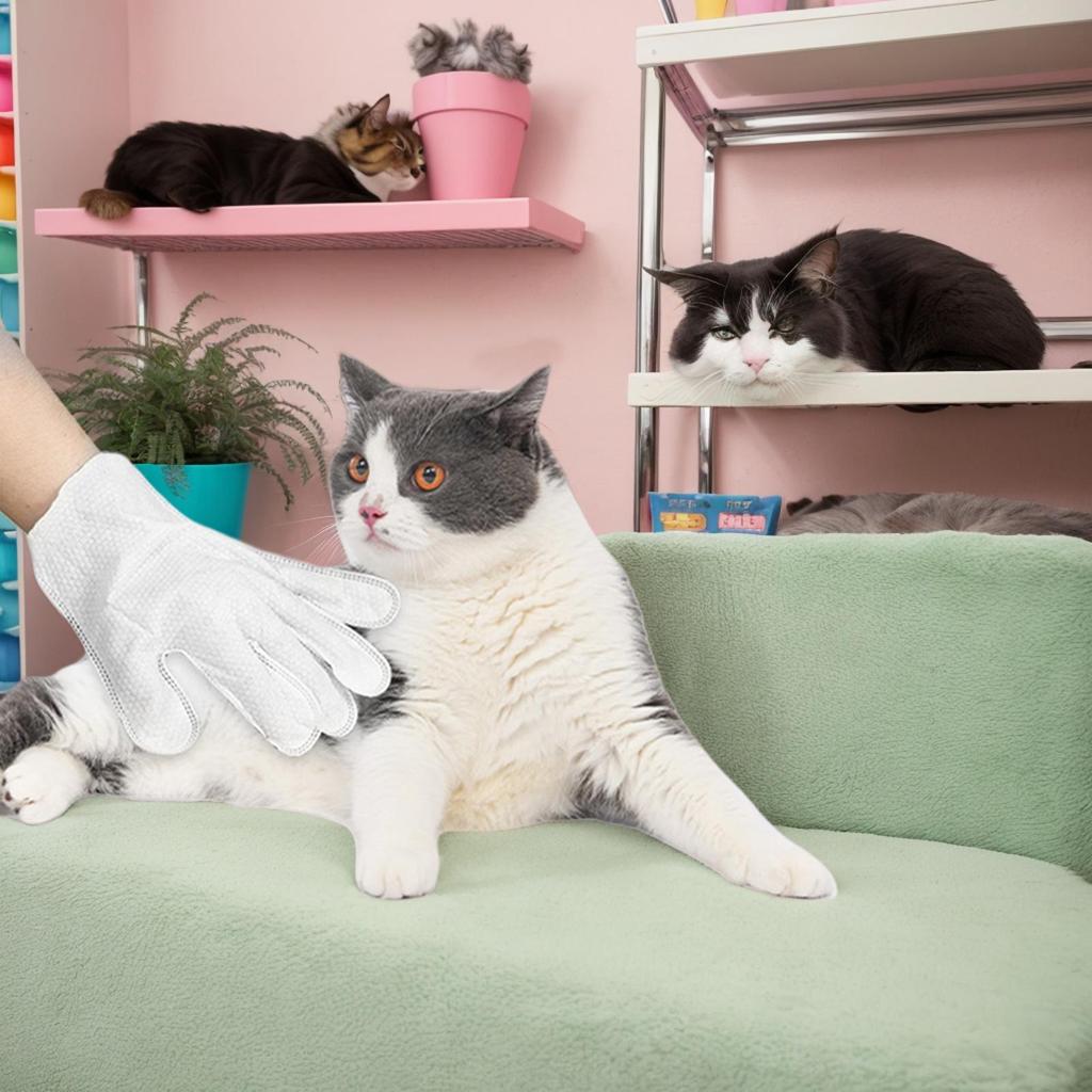 Cat Cleaning Wipes Pet Glove Wipes 3 Piece Travel Size Portable Deodorizing Grooming Cleaner Wash For Dog Cat Kitten Puppy Eye