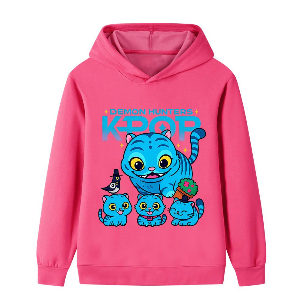 B1234 Kinder Jungen Mädchen Derpy Kpop Rumi Zoey Mira Print Langarm Kapuzenpullover