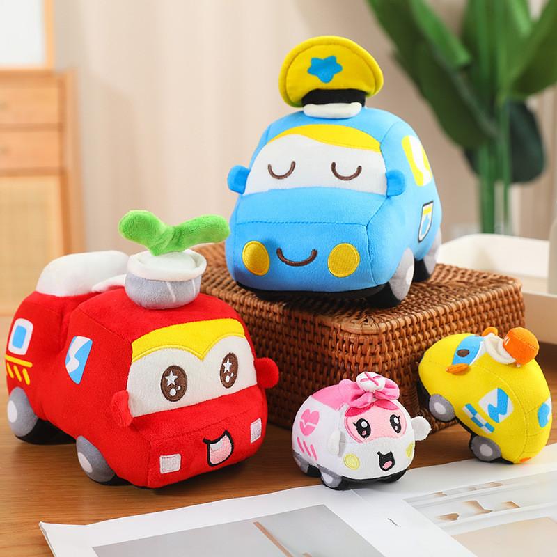 Planet Car Doll Boy Sleeping Pillow Doll Plush Toy Fire Truck Kids Gift Festival