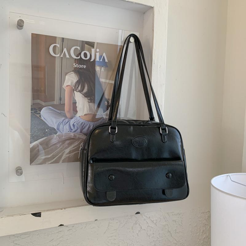 College style student class foreign style leather casual versatile shoulder portable 2025 autumn and winter women's backpack bag