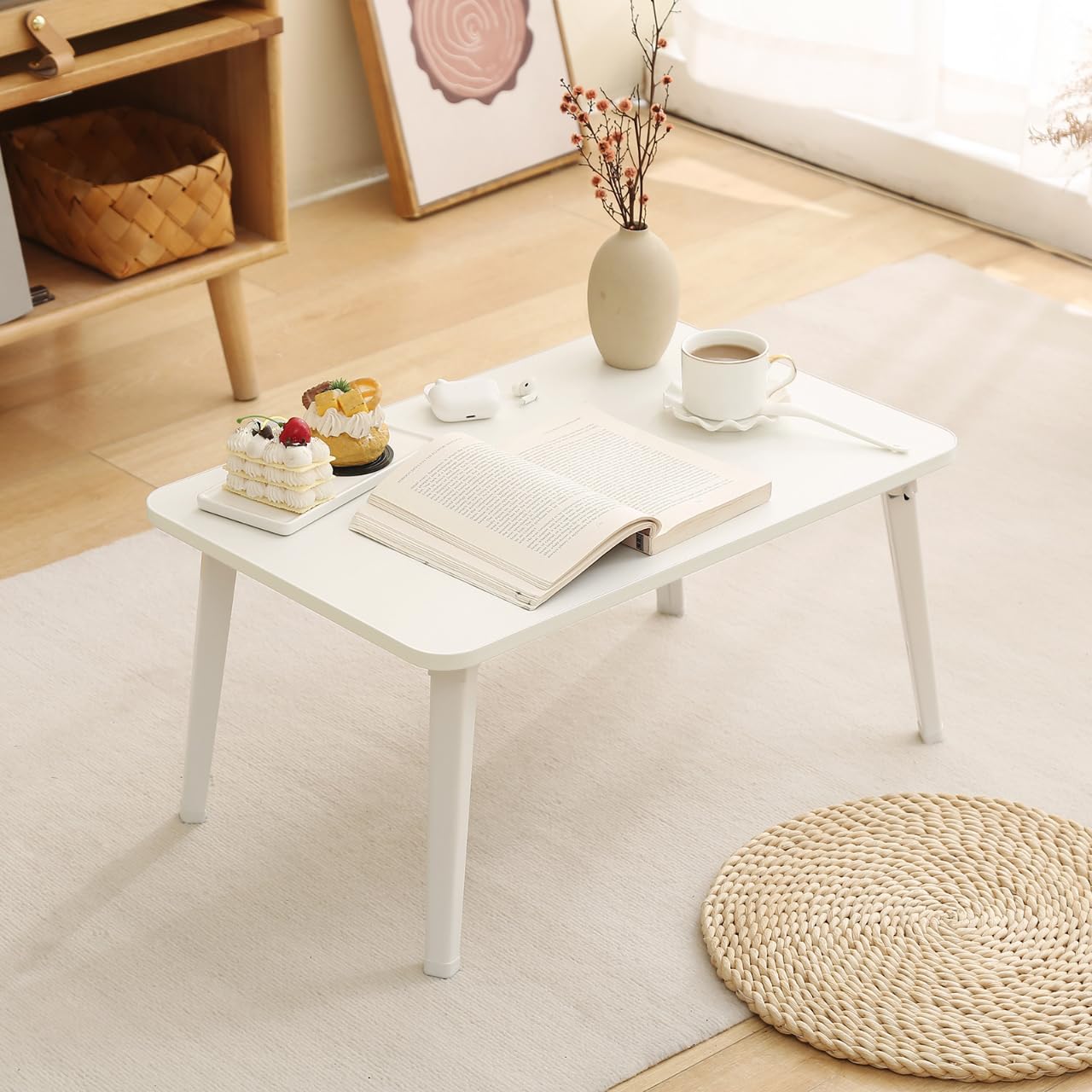 

NEW Folding Low Table with Locking Feature for More Folding Folding Milo Perfect for Single Folding Low Fully Large Suitable for and More 60cm x Width белый