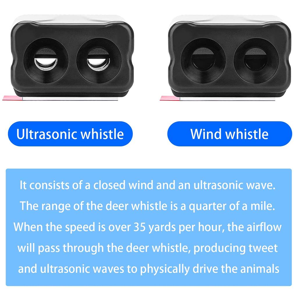 4/6Pcs Car Deer Whistle Self Adhesive Vehicle Deer Horn Warning Dual Construction Car Ultrasonic and Wind Deer Repellent Devices