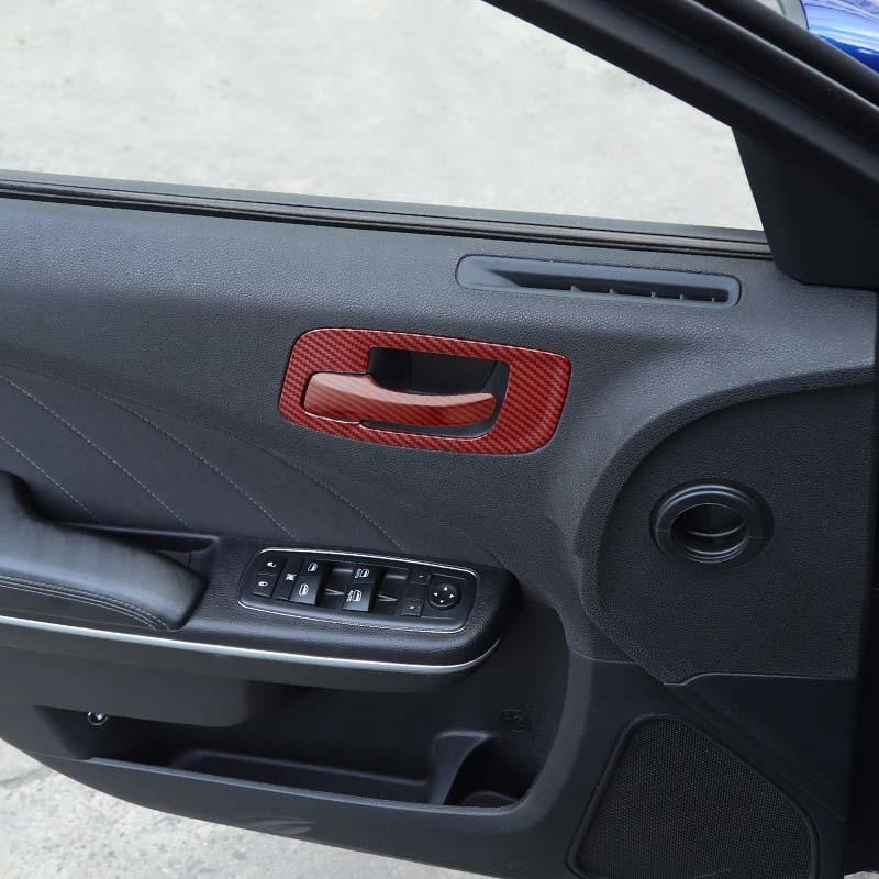  ABS Interior Door Handle Decoration Protective Cover Sticker Fit For Dodge Charger For 300C 2011 Up Exterior Accessories