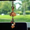 Auto-Schmuck mit handgefertigtem Holz-Lotuspendant für sicheres Fahren und Innendekoration