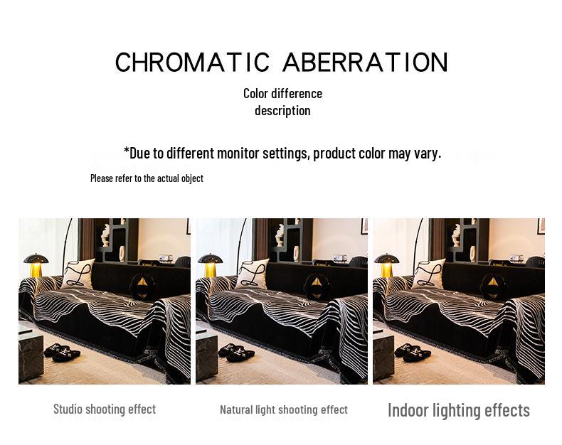 Chenille Sofabezug im Retro-Stil - Maschinenwaschbar, Rutschfest, Kratzfest, Einteiliger Überwurf.