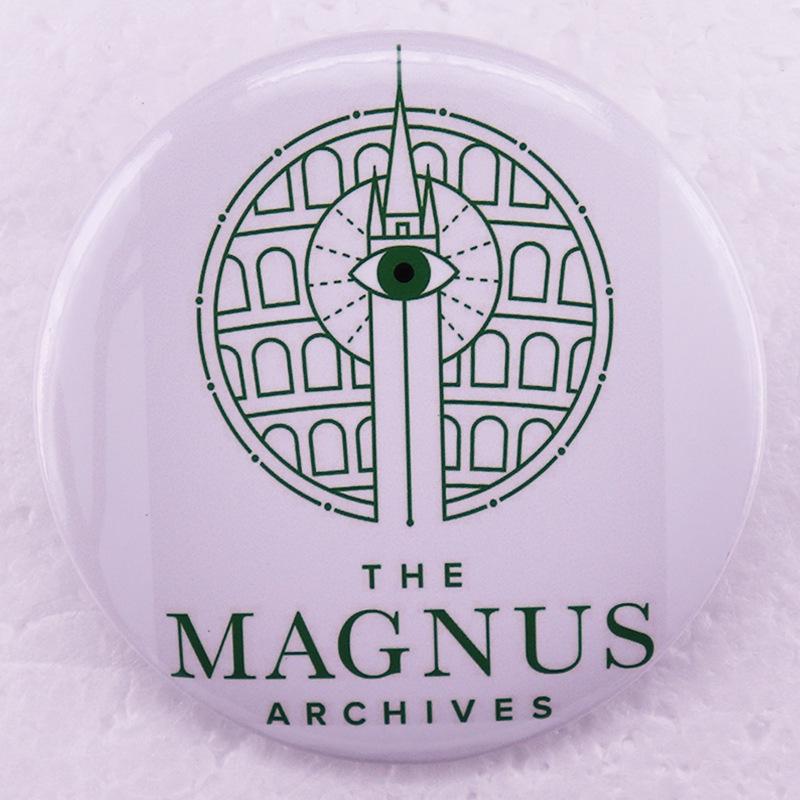 Magnus Archives Horror Novel Tin Badge Pin