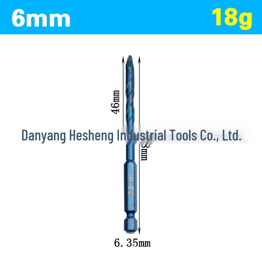 Hex Shank Multifunctional Dry Drill Bit for Ceramic, Stone & Porcelain