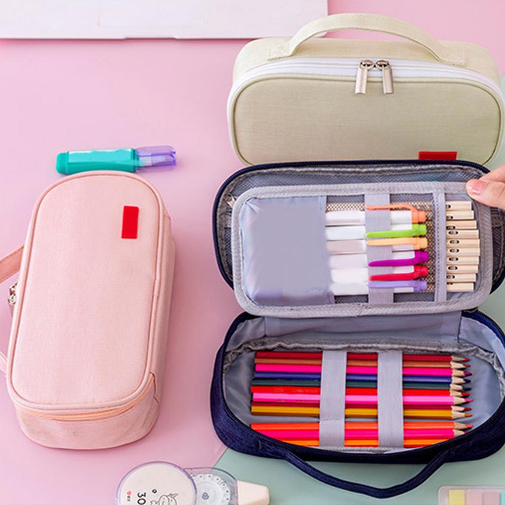 Large Pencil Case, Big Capacity Pencil Pouch Stationery Pen Bag, Storage High Capacity Bag Pouch Holder Box Organizer, Marker Pen Case For Women & Men