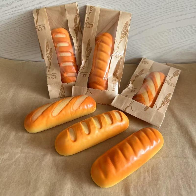 Soft Squishy Bread Squeeze Toy Slow Rebound Sticky Stress Relief Fidget Toy Food Creative Simulation Bread Anti-Anxiety Toys
