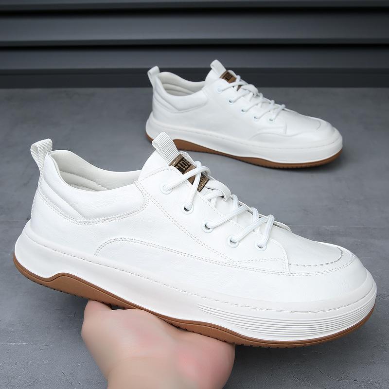 

2025 spring new men s shoes breathable board shoes European station men s shoes crooked head white shoes versatile casual dissolving shoes tide 38