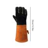 1 Pair Cowhide Leather Work Safety Glove Anti-Heat Welder Gloves  Welding Gauntlets
