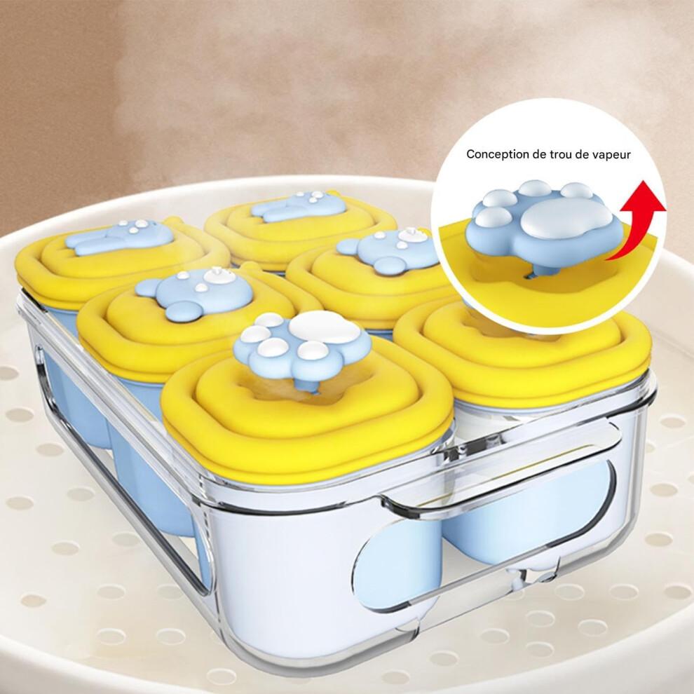 Baby Food Freezer Trays | Silicone Ice Cream Mold with 6 Cavities for Baby Puree Storage and Reusable Baby Food Containers