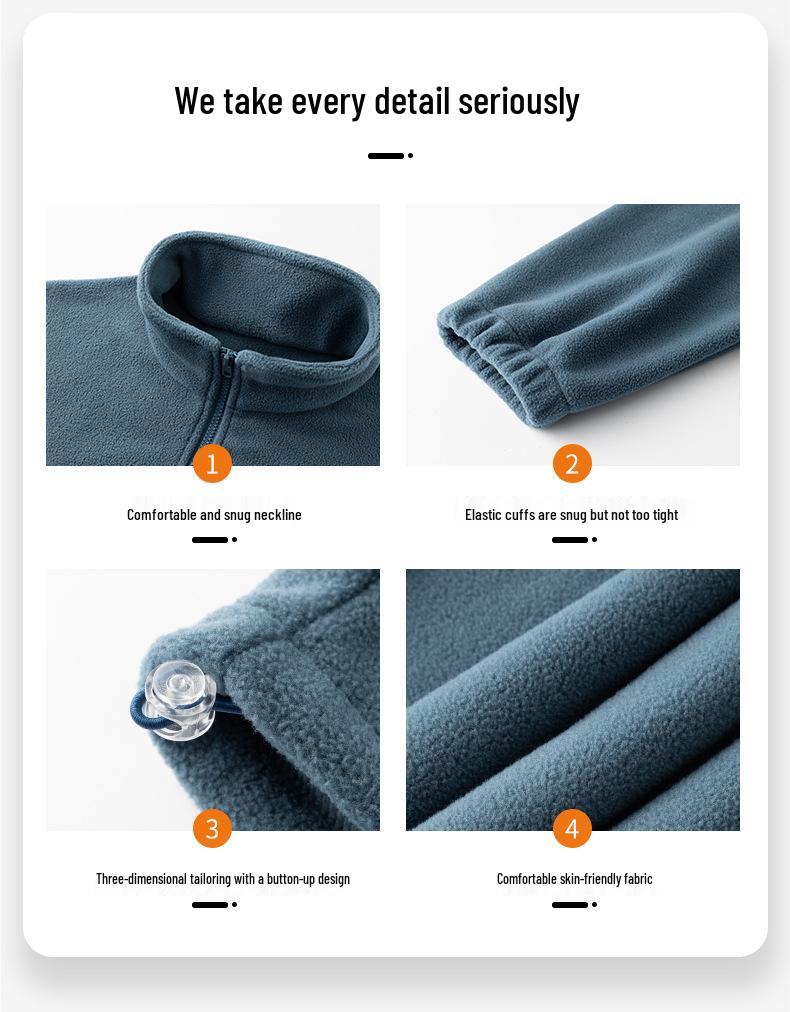 Bin Jie Men's Korean-Style Lambswool Fleece Jacket - Autumn/Winter Fashion