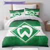 SV Werder Bremen Pattern Bedding Set Quilt Cover Pillowcase Home Decor Gift (1 * Duvet Cover + 2 * Pillowcase, Without Core)