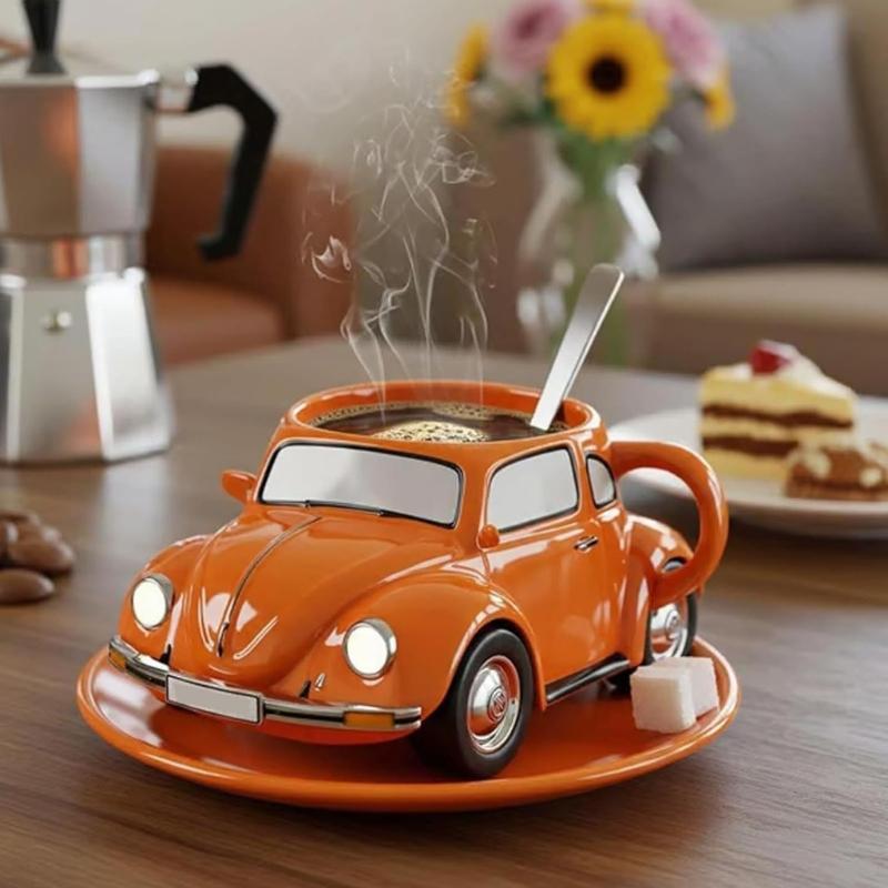 Resin Coffee Cup with Handle Stainless Steel Insulated Inner Spill Resistant Mug For Gifting Birthday Holiday Event
