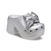 Crocs EVA Meerjungfrau Schleife Sandale 9,2cm Damen Metallic Silber