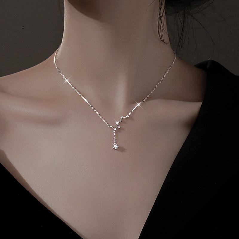S925 Silver Big Dipper Necklace - Light Luxury Versatile Clavicle Chain for Women, New Summer 2021