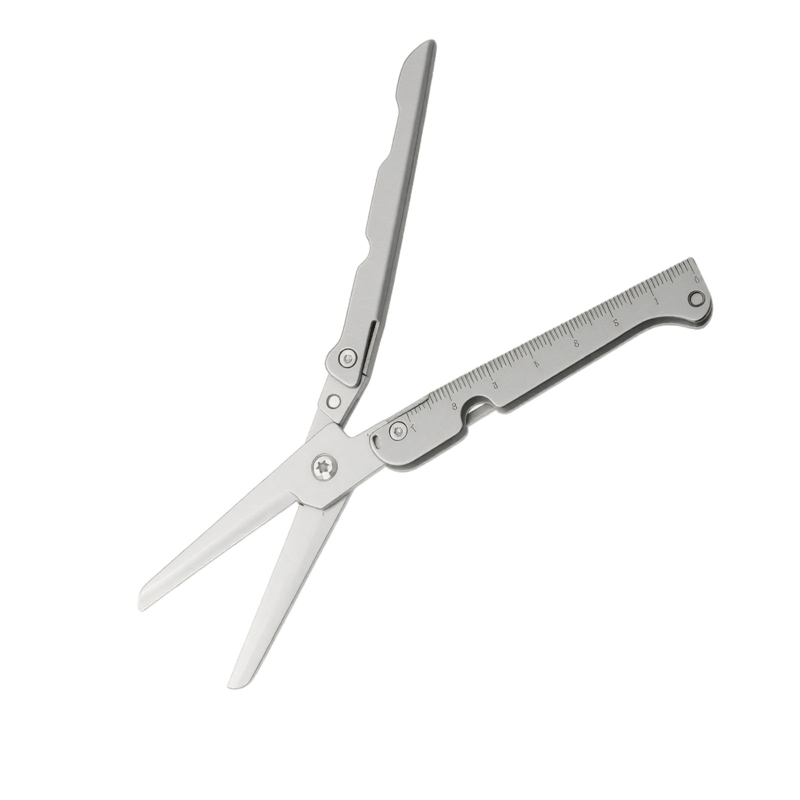 

Foldable Stainless Steel Scissors Portable Outdoor Camping Tool Multi-Function Compact Design Lightweight Durable Cutting Instrument One Size білий