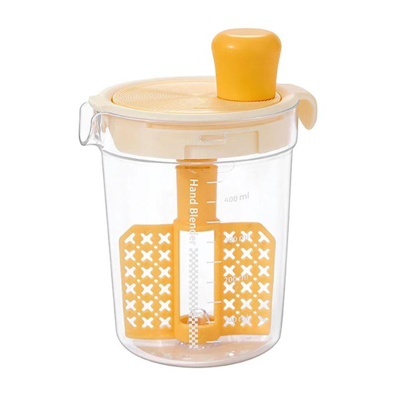 

AEE2-Manual Salad Dressing Mixer With Egg Separator - Multi-Function Kitchen Gadget For Dressings, Sauces, And Oils жёлтый