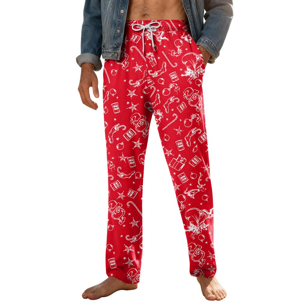 Men's Home Soft Pajama Pants Drawstring With Pockets Casual Sports Pants