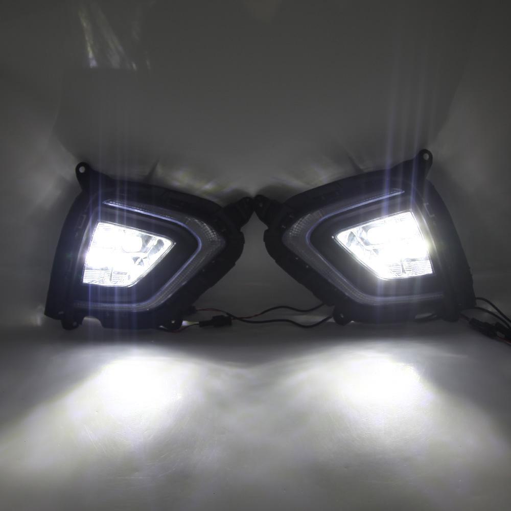 Compatible Daytime Running Lights with Yellow Turn Signals for 2017-2020 Hyundai IX25/Creta