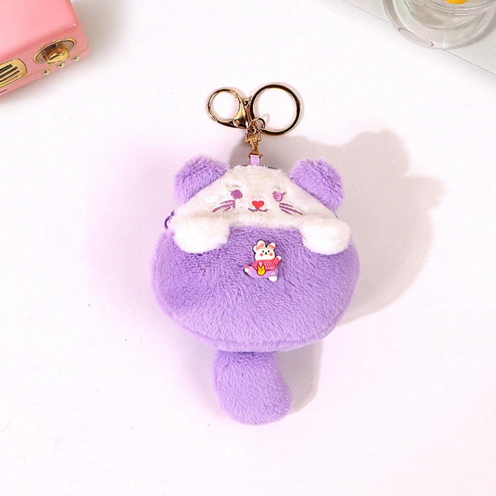 Mit Schlüsselanhänger Plüsch Geldbörse Tier Cartoon Plüsch Null-Geldbörse Tier Geldbörse Frauen Mädchen