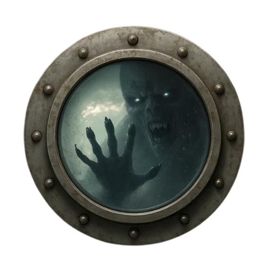 

Стена с привидениями Деревенский декор Хэллоуин Винтажный иллюминатор Медная рама 3D Ужасы Small