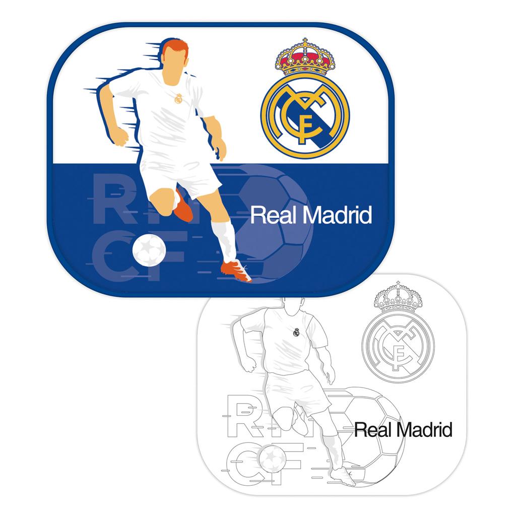 ARDITEX, Cojin Real Madrid, Real Madrid Niño Decorar la Habitación, Cojin Bordado con Forma de Escudo, 21 x 28 x 4 Centimetros