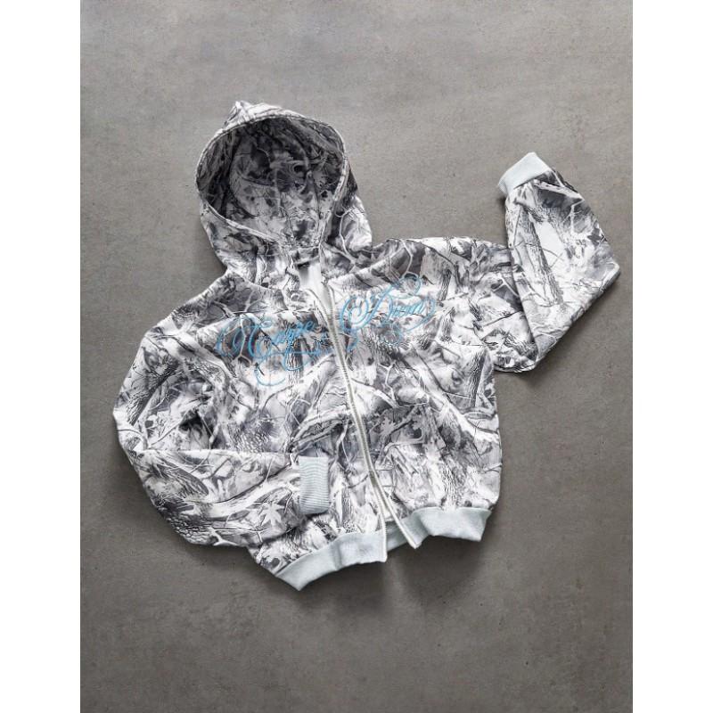 Felpa con Stampa Teschio Americano Autunno 2026 Streetwear Vestibilità Larga Felpa Casual