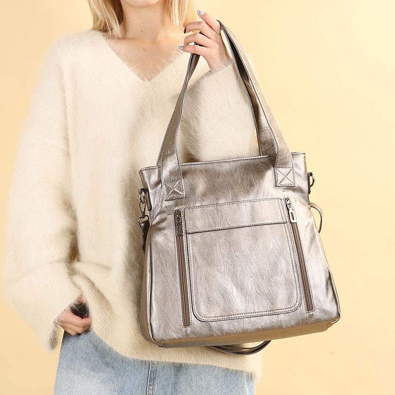 

Genuine Women Luxury Handbag Branded Designer Soft Leather Large Capacity Shoulder Crossbody Bags for Female Elegant Tote Sac 35cm 12cm 33cm