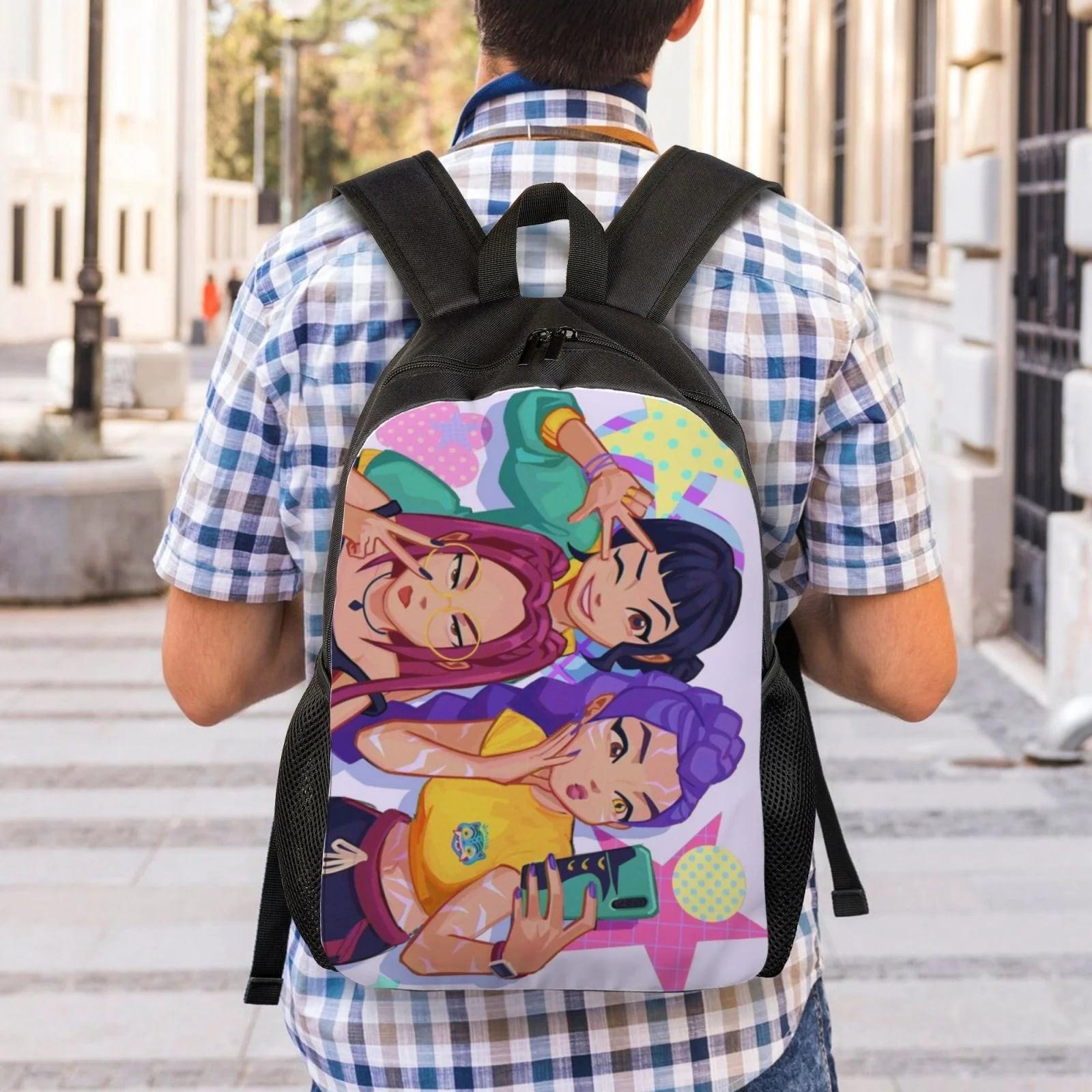 

Школьные ранцы Рюкзаки с героями мультфильмов для начальной школы Детские сумки Рюкзаки большой вместимости One Size чёрный