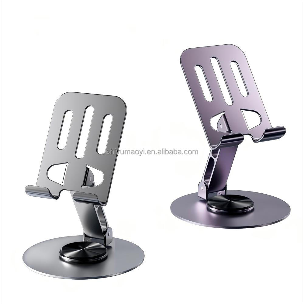 Multi-Functional Adjustable Height Flexible Mobile Phone Stand Metal 360 Rotating Foldable Phone Holder for Desk Live Adhesive Tape чёрный