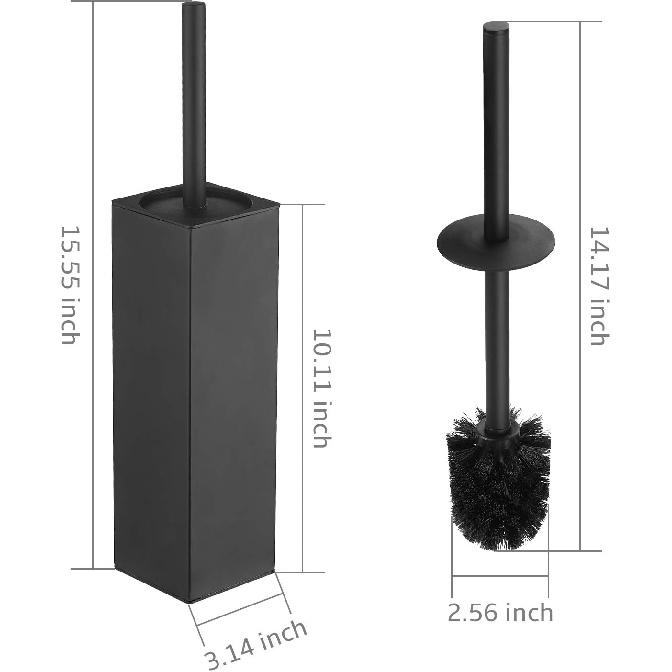 Stainless Steel Toilet Bowl Brush and Holder for Bathroom Storage Organization