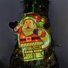 Battery Powered LED Festival Lights Light Up Christmas Ornament, Lighted Santa Bell Sock Creative Tree Hanging Decor House Decoration for Tree,