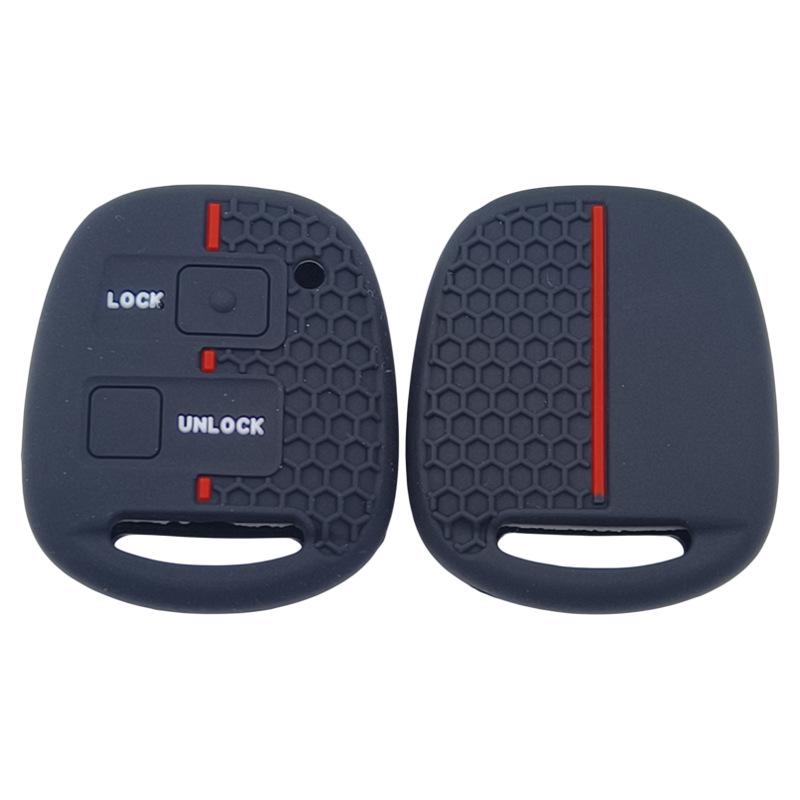 Soft Silicone 2-Button Key Cover for Toyota Prado, Land Cruiser, Camry