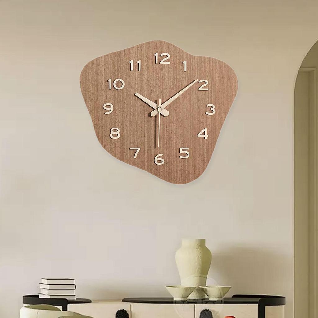 Wall Clock Minimalist Design Creative Home Decoration Silent Irregular Clock for Home Cafe Farmhouse Kitchen Bedroom Living Room