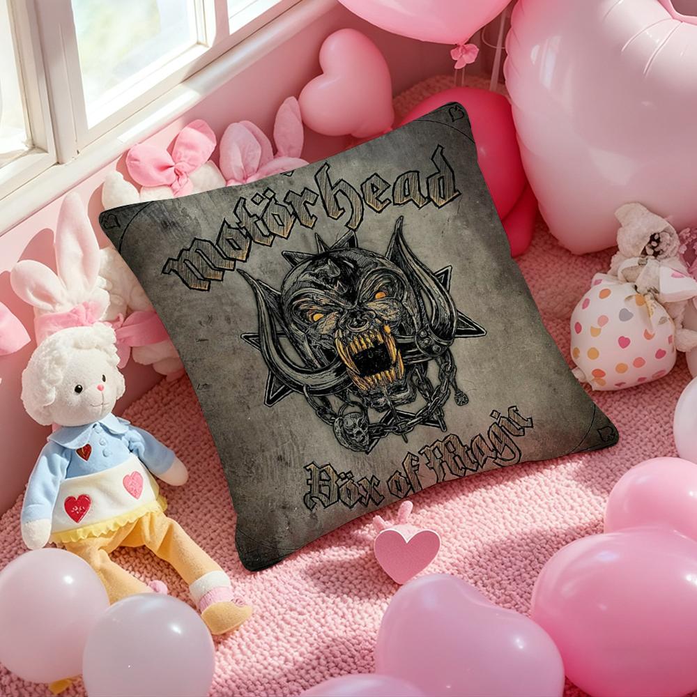 Rock Band M-MotorHEadS Lemmy Cushion Cover Pattern Printed Pillowcase for Living Room Sofa Cushion Cover & Bedroom Decor