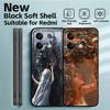 Ghostblade Wlop Phone Case For Redmi Note 14 13 12 11 Pro Plus S 5G 14C A3 Soft Black Phone Cover