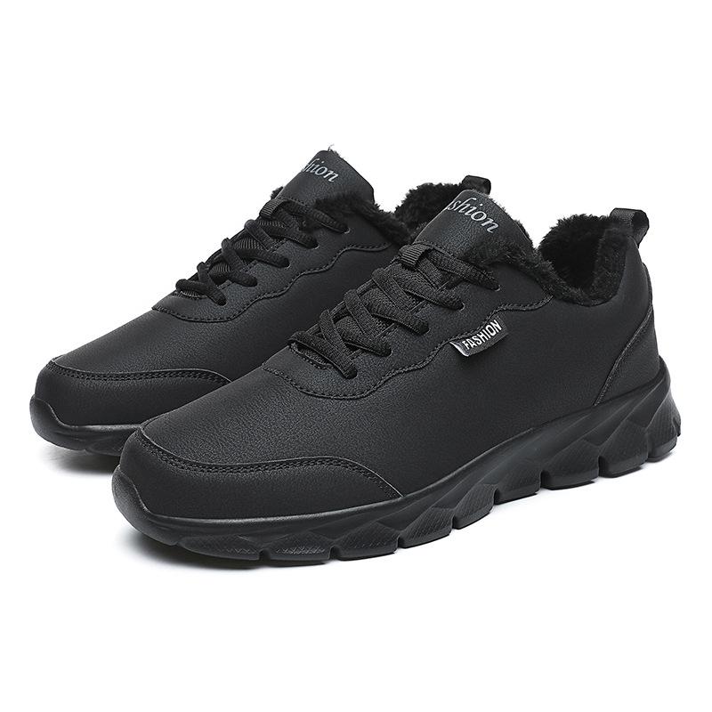 Large Size Men's Casual Sports Shoes Gray Men's Shoes Lightweight Fashion Shoes Leather Upper Running Shoes Men