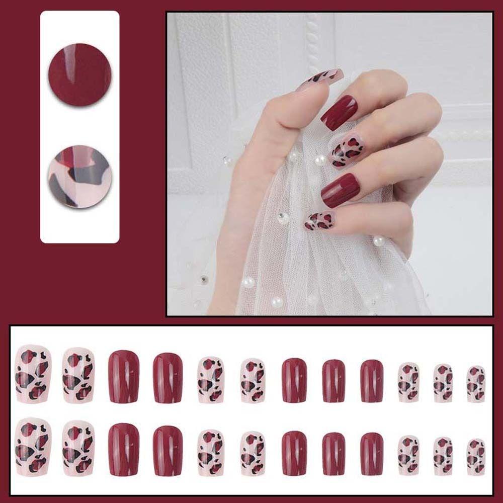 

Love Heart Santa Claus Nail Decorations Snowflake False Nails Nail Art Tips Christmas Fake Nails A3